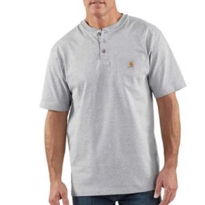 Carhartt Men’s Gray Henley T Shirt Size XL